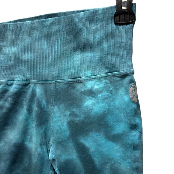 Free People Womens Good Karma Tie Dye Yoga Leggings Blue Peacock Size XS/S - Picture 6 of 8